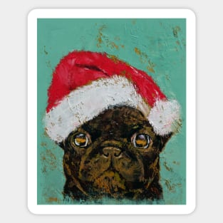 Santa Pug Sticker